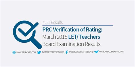 verification of rating let march 2018.